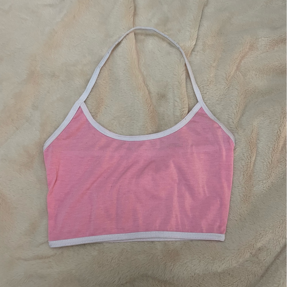 3 for $12 Pink Crop Halter Top One Size